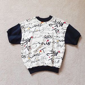 Retro Short Sleeve Sweatshirt